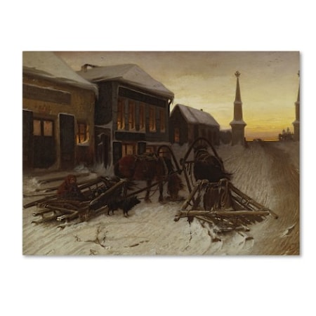 Vasily Perov 'The Last Tavern At The City Gates' Canvas Art,24x32
